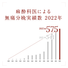 麻酔科医による無痛分娩実績数 2021年